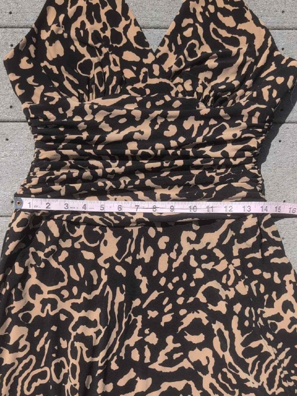NWT Jones New York Animal Print Sleeveless Halter Dress | Jones V-Neck  Dress - Picture 11 of 11